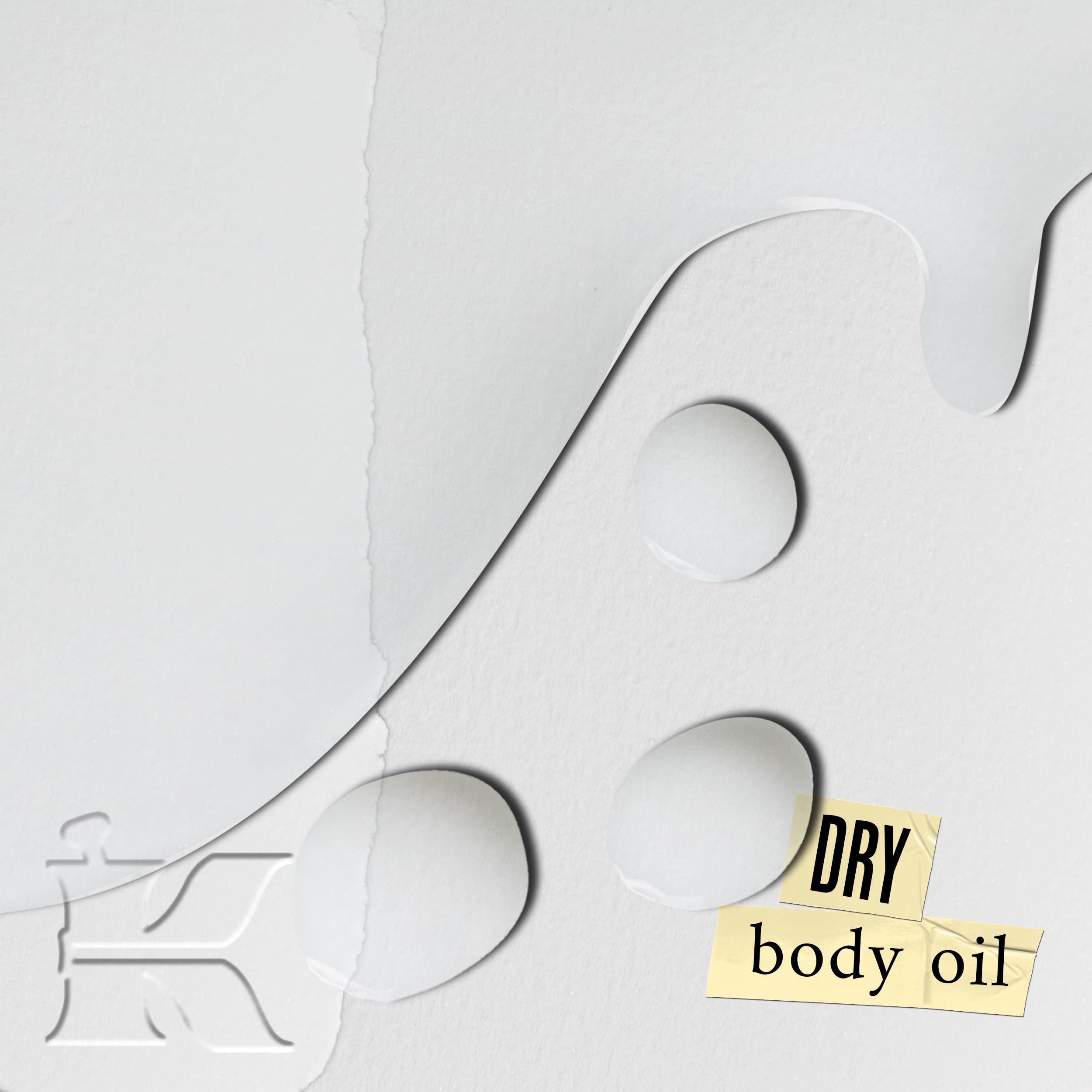 Close-up of Creme de Corps oil absorbing quickly for residue-free dryness.
