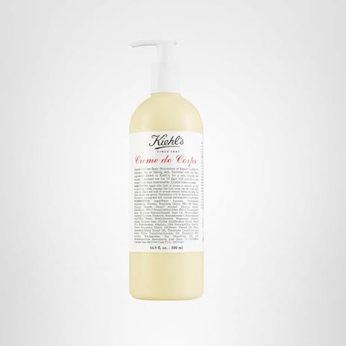 Kiehl's Creme de Corps Rich 16oz bottle on shelf for daily hydration