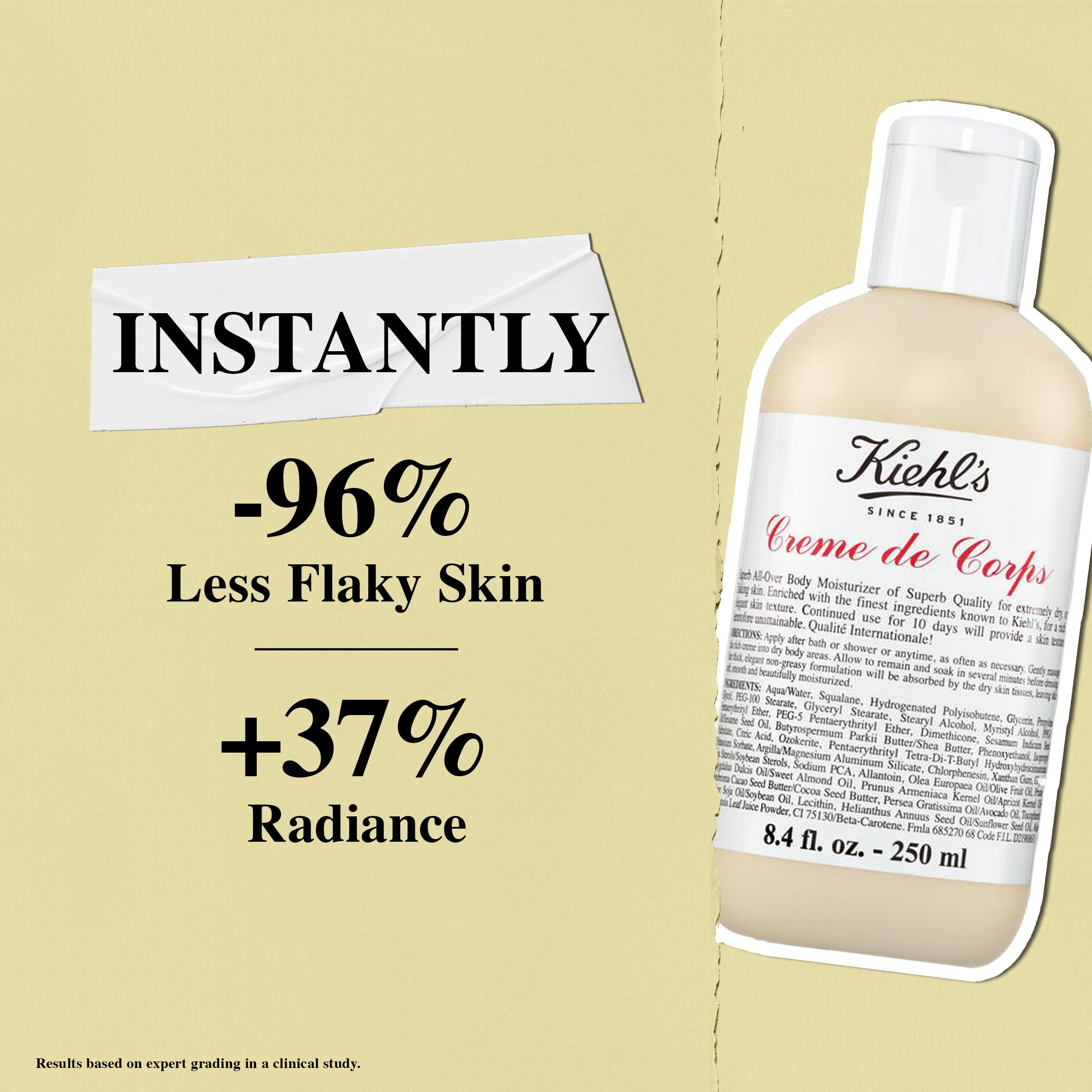 Kiehl's Creme de Corps Rich pour bottle captures effortless dispensing.