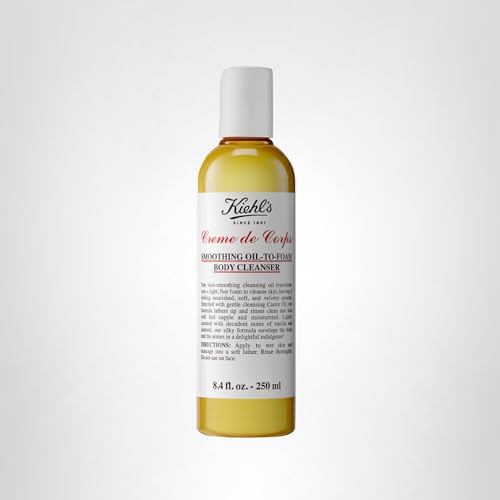 Kiehl's Creme de Corps wet-skin-application demonstrates easy lather on damp skin.
