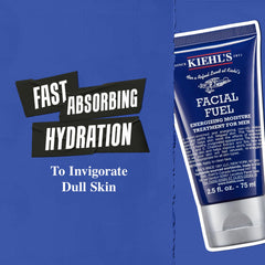 Kiehl's Facial Fuel chestnut-extract highlight antioxidant defense.