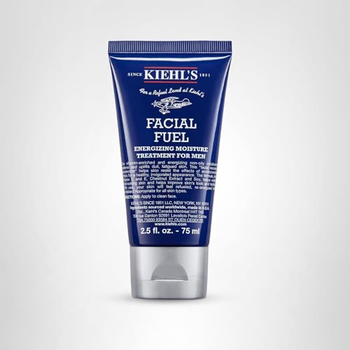 Kiehl's Facial Fuel packaging emphasizes travel-ready compact jar.