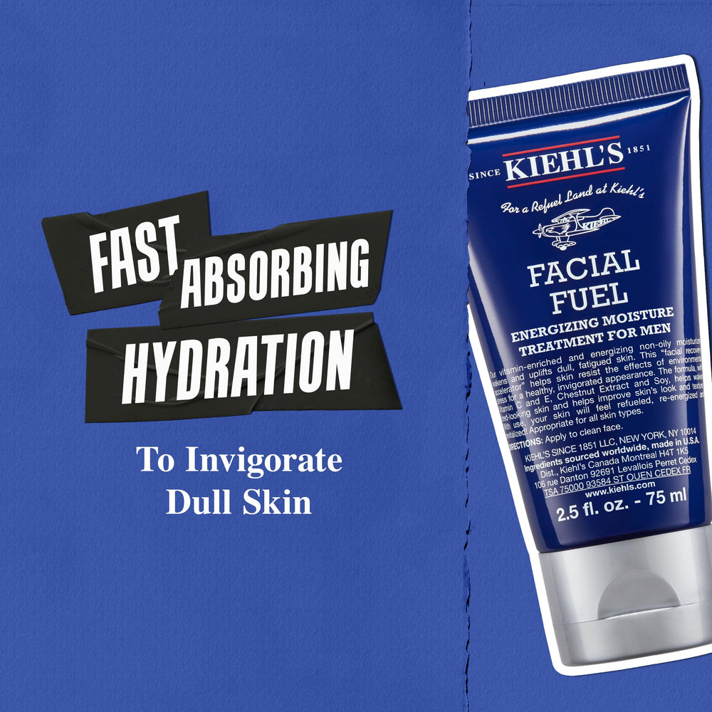 Kiehl's Facial Fuel with Vitamin C boosts radiance for a brighter complexion.