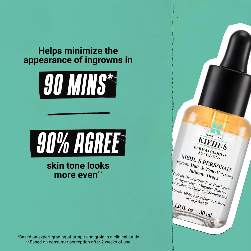 Kiehl's Ingrown Hair Drops dropper closeup for precise application