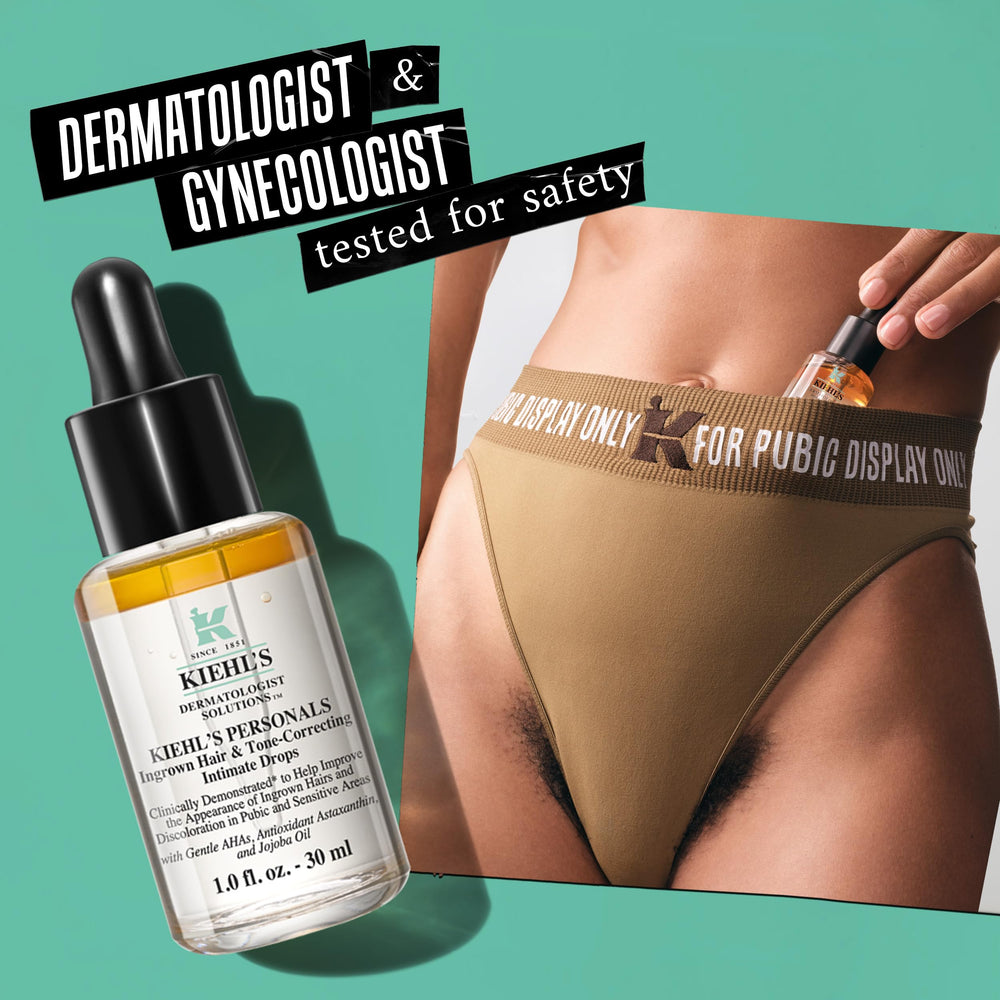 Kiehl's Ingrown Hair Drops ingredient highlight with astaxanthin for brightness
