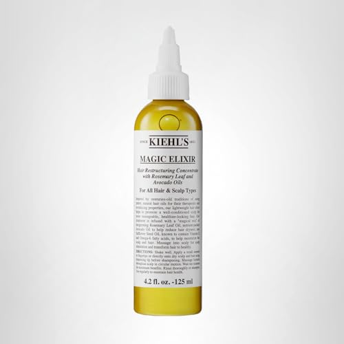 Kiehl's Magic Elixir scalp-care-closeup highlights sulfate-free formula for all hair types