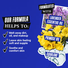 Hands massaging Kiehl's Midnight Recovery Cleansing Oil into skin