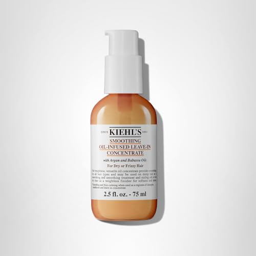 Kiehl's Smoothing Oil bottle with woodsy aroma for spa-like ritual.