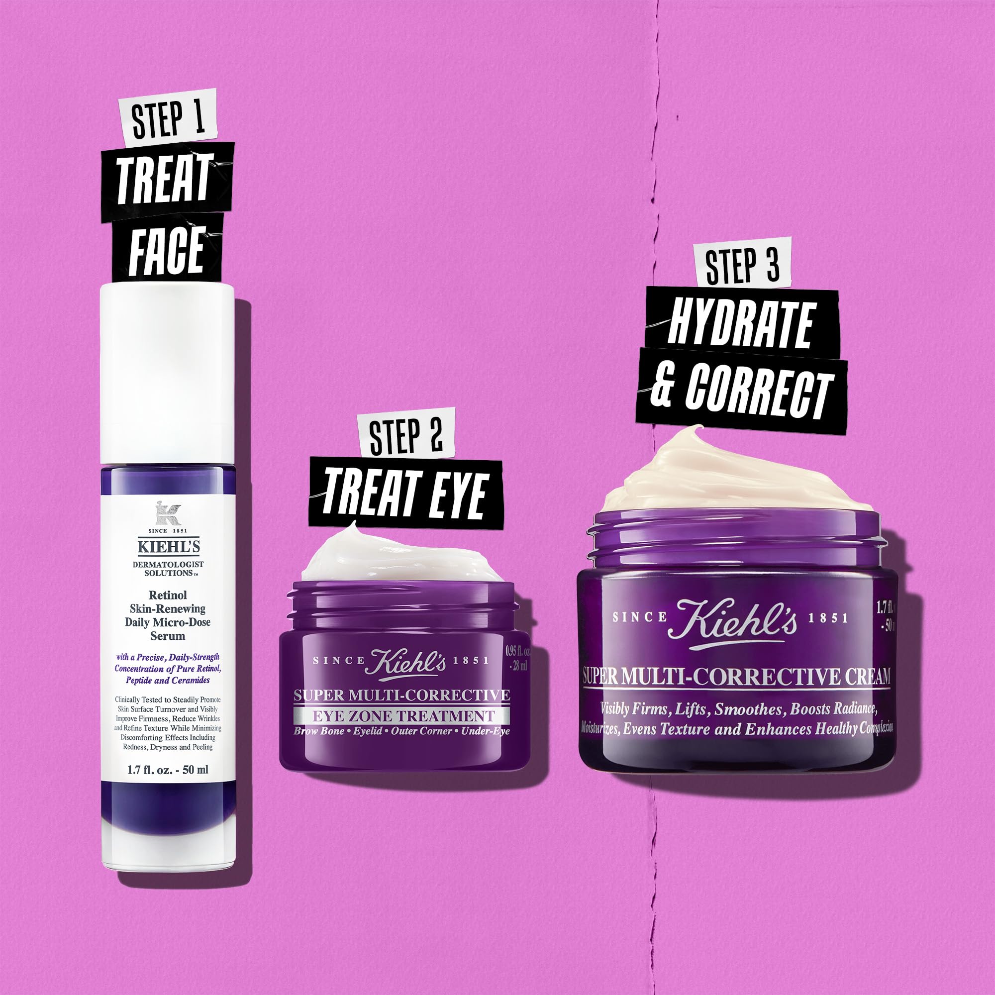 Kiehl's Super Multi-Corrective Eye Cream paraben-free fragrance-free formula.