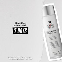 Kiehl's Daily Refining Milk-Peel Toner texture close-up shows creamy, mild exfoliation.