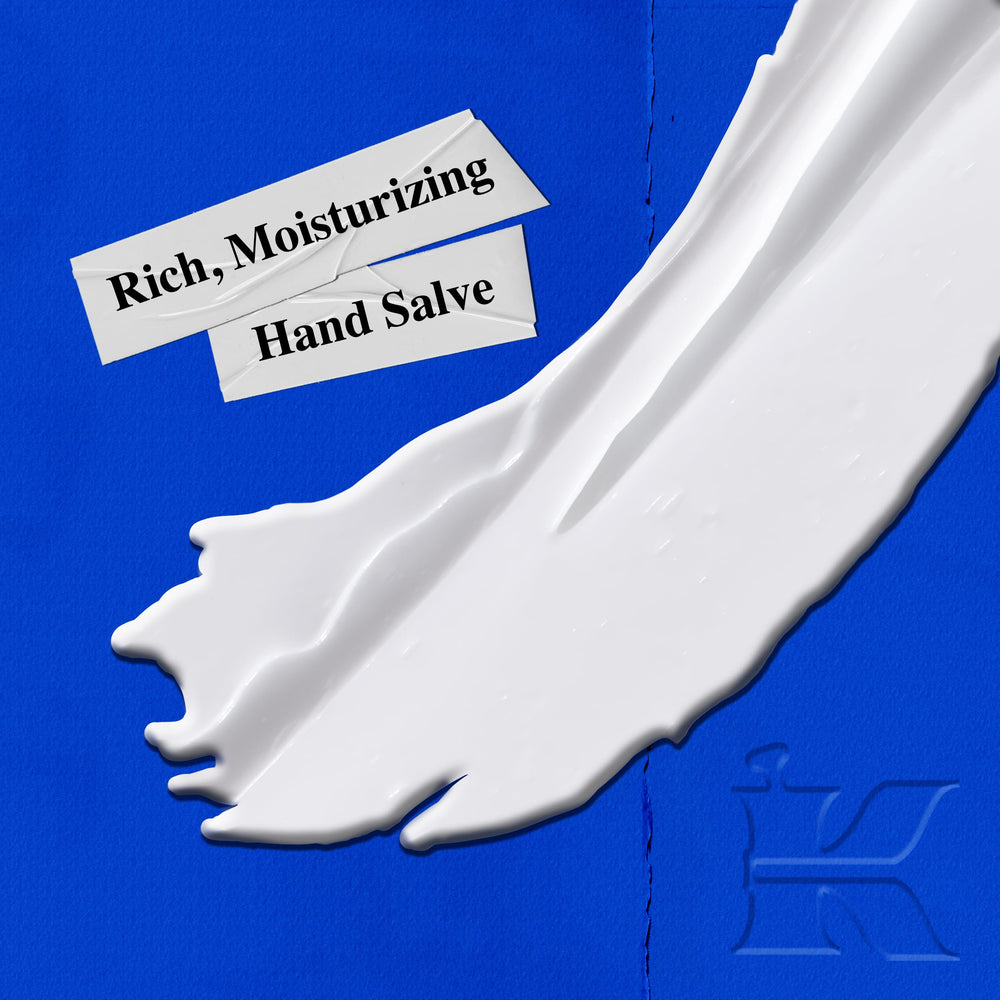 Kiehl's Ultimate Strength Hand Salve cream texture close-up for hydration.