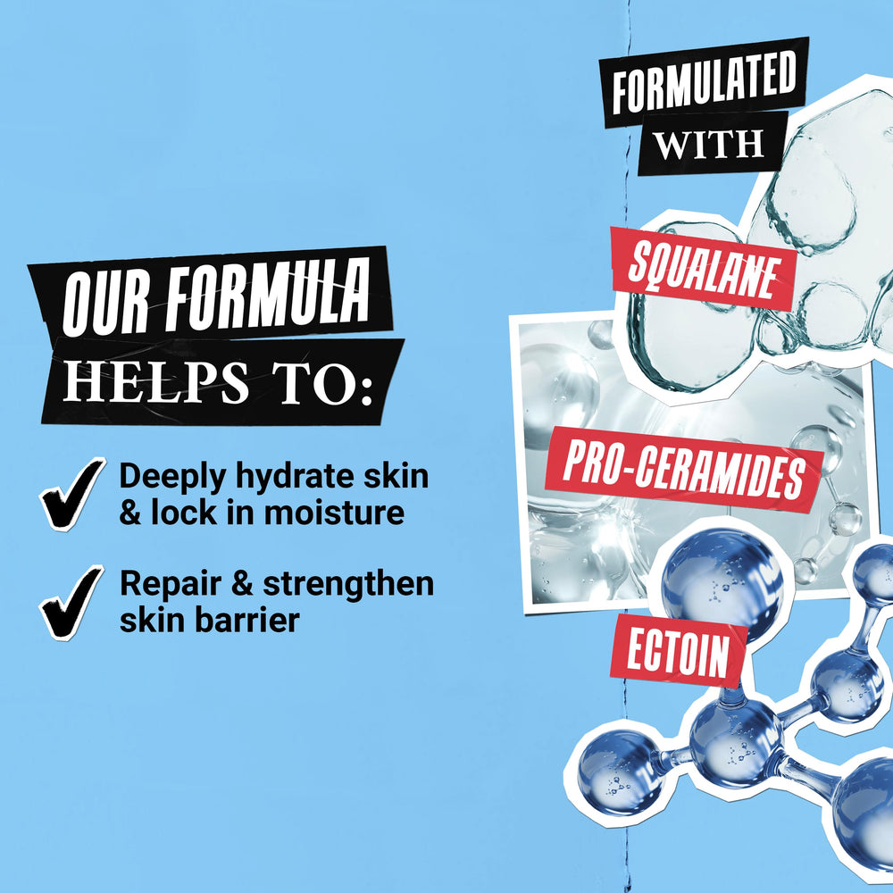 Kiehl's Ultra Body Barrier Repair Cream close-up shows ultra-light formula absorbing in seconds