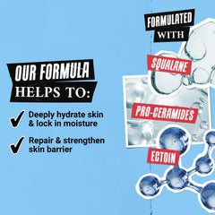 Kiehl's Ultra Body Barrier Repair Cream close-up shows ultra-light formula absorbing in seconds