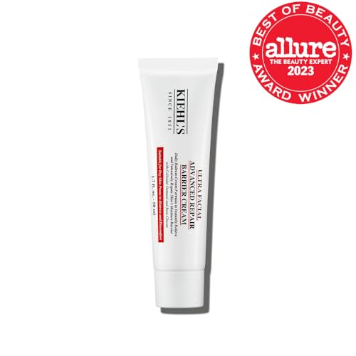 Kiehl's Ultra Facial Advanced Repair Barrier Cream texture close-up reveals a silky, fast-absorbing formula.