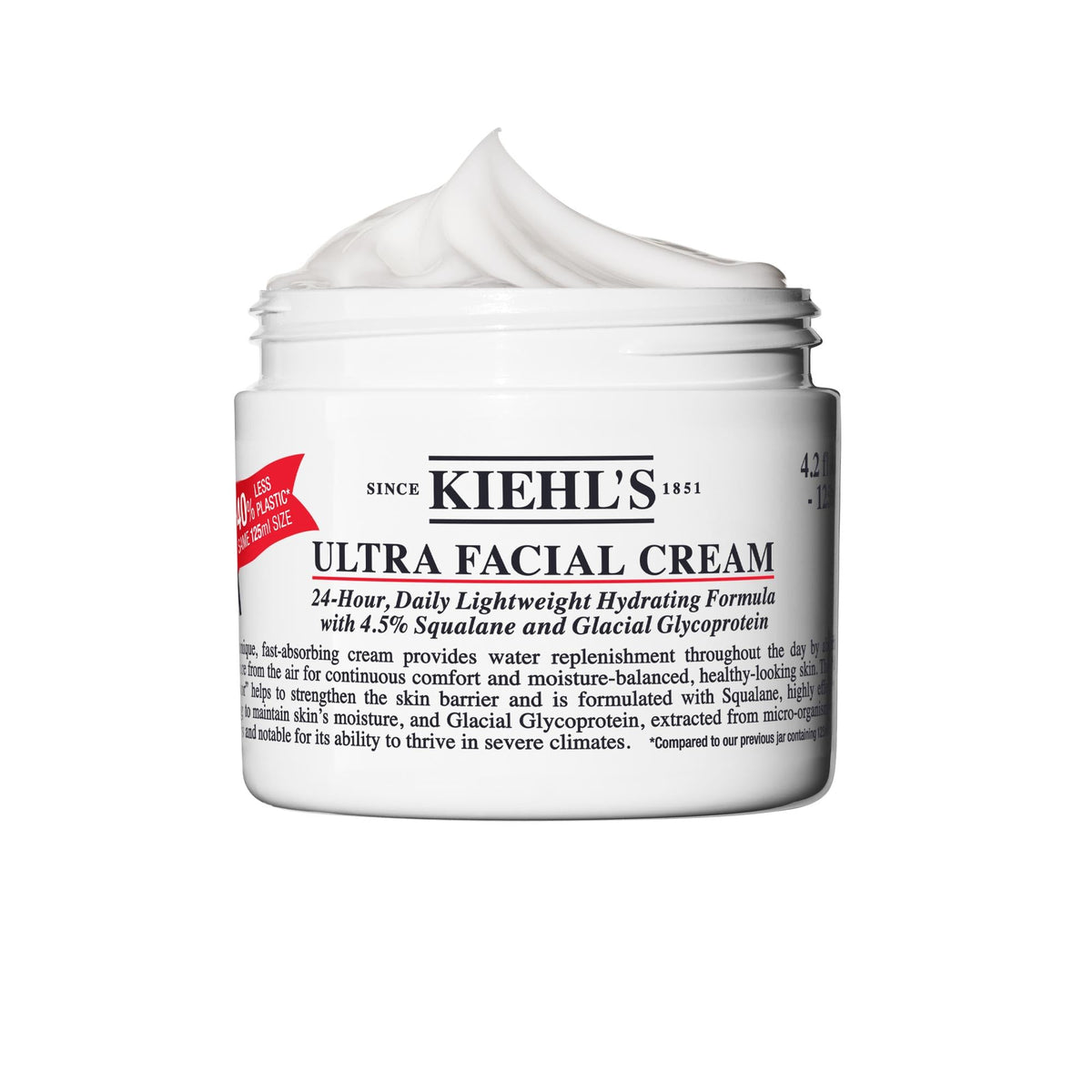 Kiehl's Ultra Facial Cream bottle on vanity delivering all-day hydration.