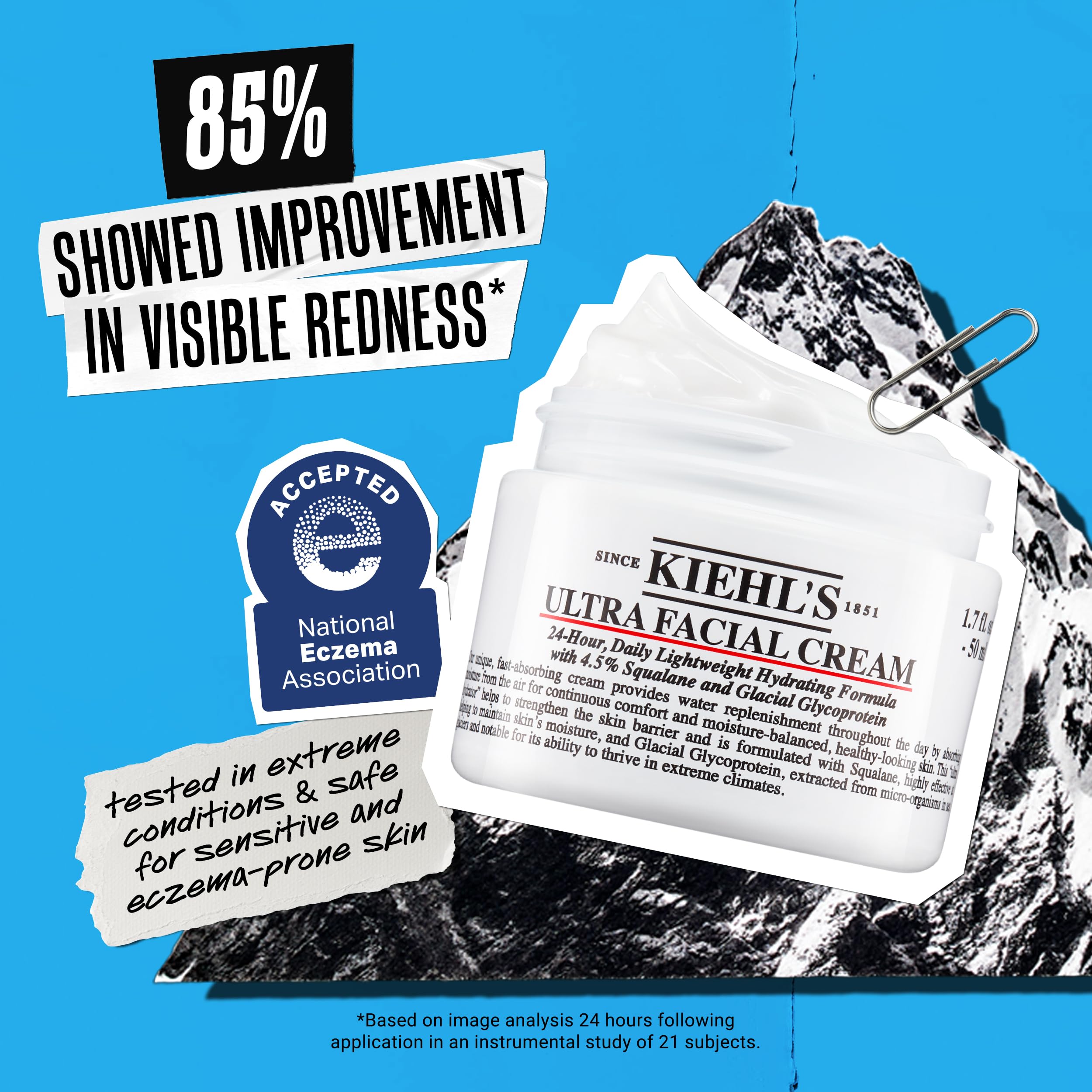 Kiehl's Ultra Facial Cream used during morning skincare for smoother skin.
