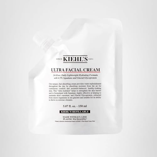 Kiehl's Ultra Facial Cream jar on shelf suggesting a soothing skincare ritual.