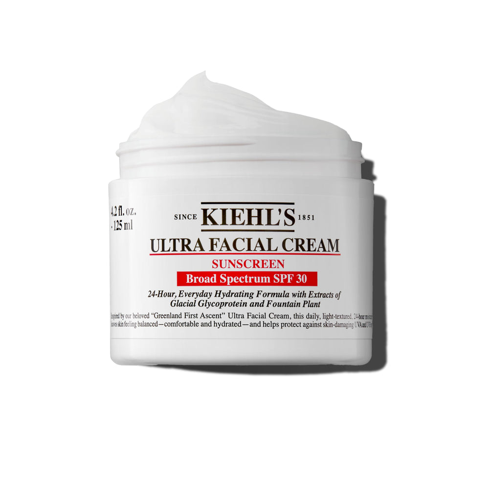 Kiehl's Ultra Facial Cream SPF30 jar-front for everyday hydration and sun protection