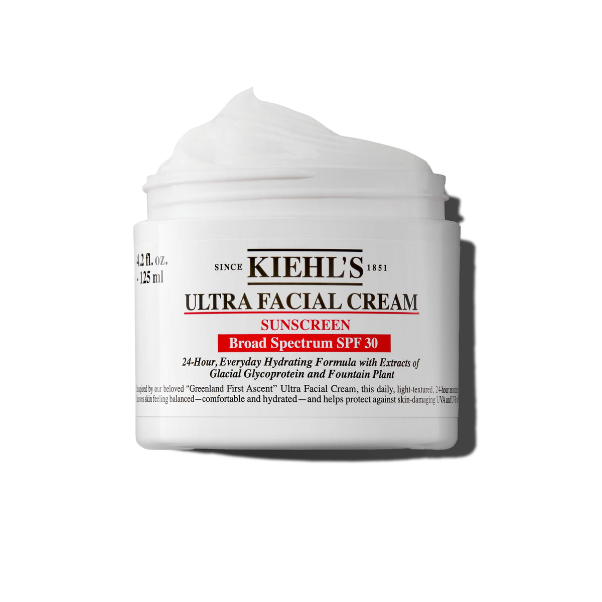 Kiehl's Ultra Facial Cream SPF30 jar-front for everyday hydration and sun protection