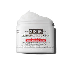 Kiehl's Ultra Facial Cream SPF30 jar-front for everyday hydration and sun protection