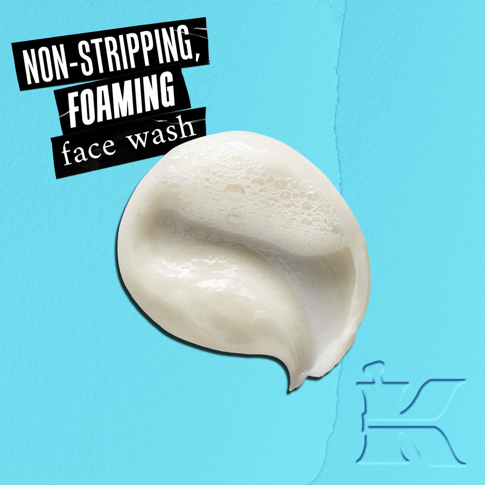 Kiehl's Ultra Facial Oil-Free Cleanser bottle-dispense demonstrates quick, easy cleansing.