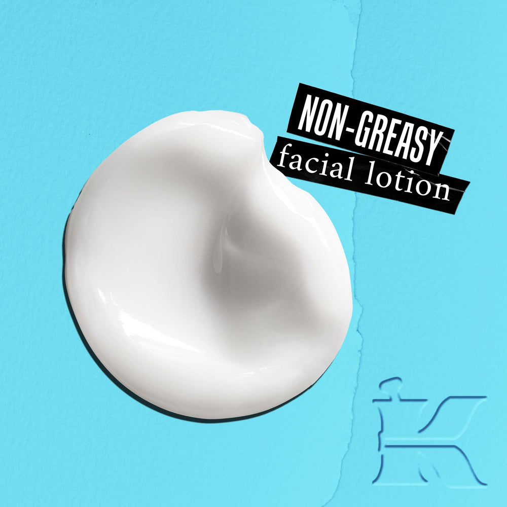Kiehl's Ultra Facial Oil-Free Lotion texture swirls on skin for quick absorption and shine control.