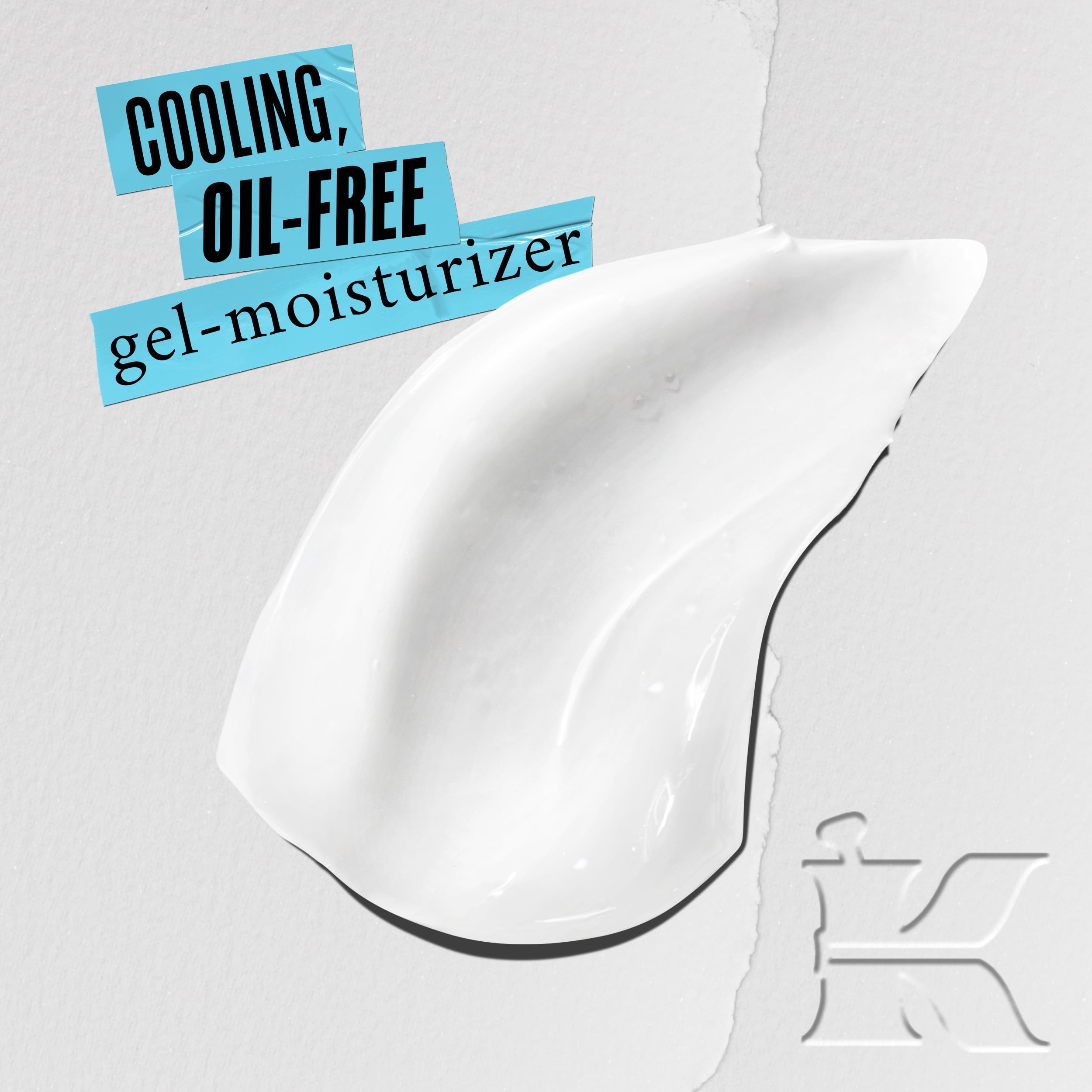 Kiehl's Ultra Facial Oil-Free moisturizer being applied as a small dot for refreshing hydration.