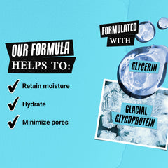 Kiehl's Ultra Facial Oil-Free moisturizer texture swatch highlights quick absorption and cooling feel.