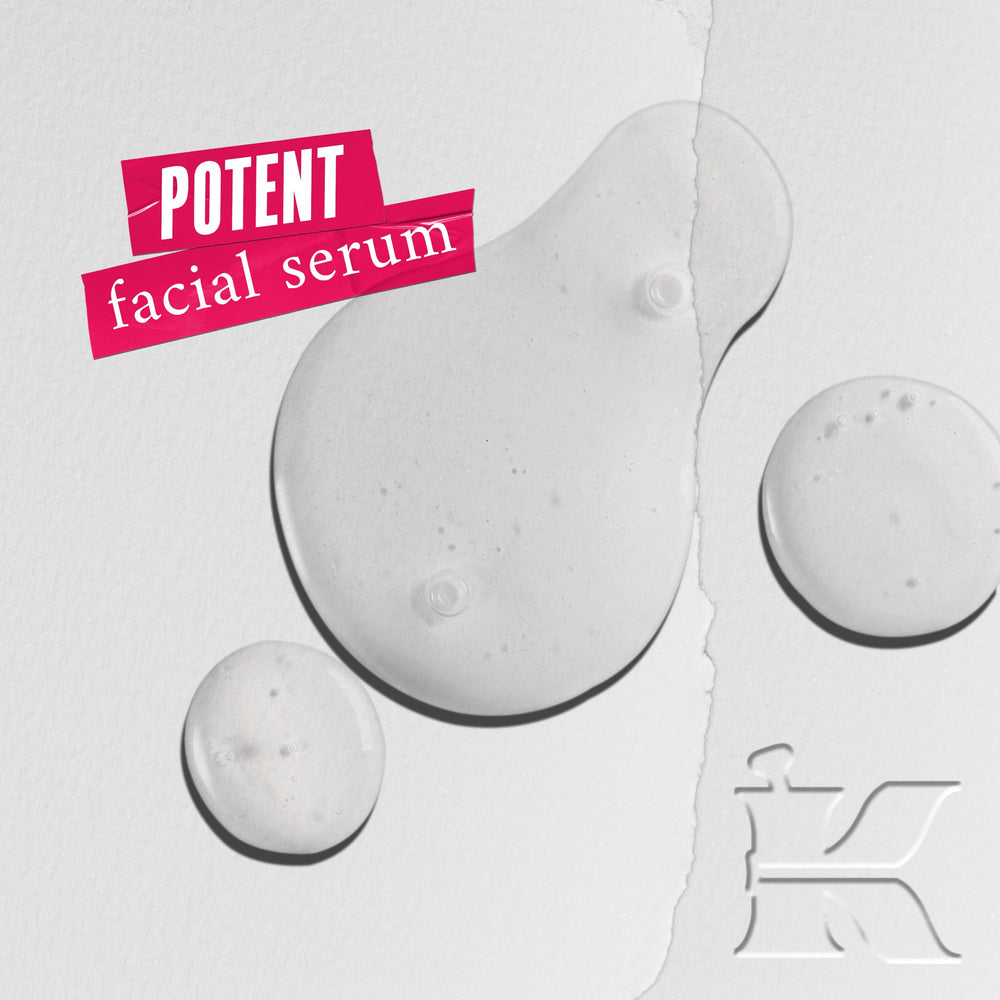 Kiehl's Ultra Pure serum drops applied for gentle exfoliation and visible glow.