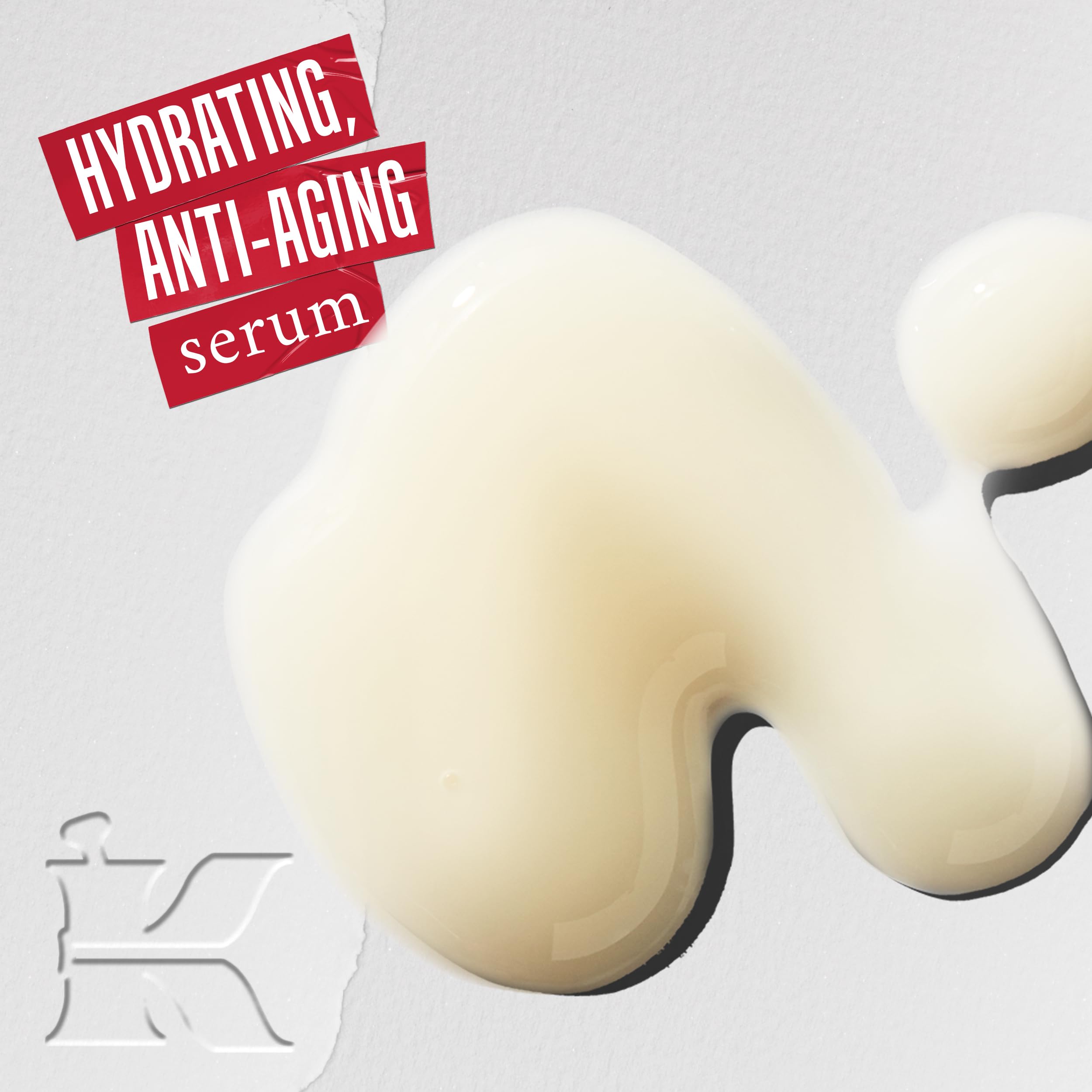 Kiehl's Vital Skin-Strengthening Serum texture closeup highlights smooth, fast-absorbing formula for daily use