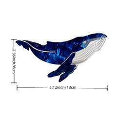 KIGOTWIN acetate claw clip blue shows durable glossy finish for long-lasting style.