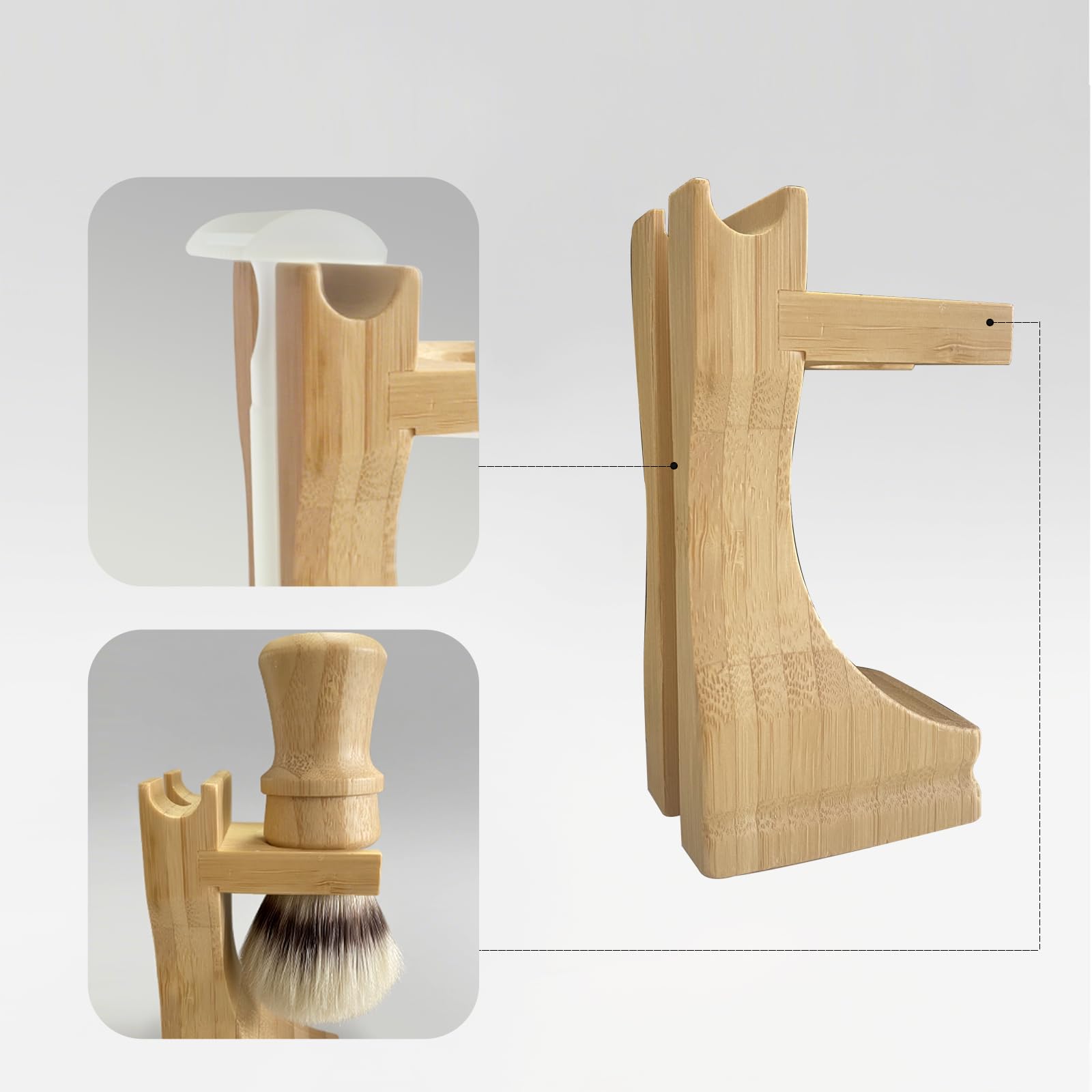 Kikc bathroom counter setup shows elegant, compact grooming station.
