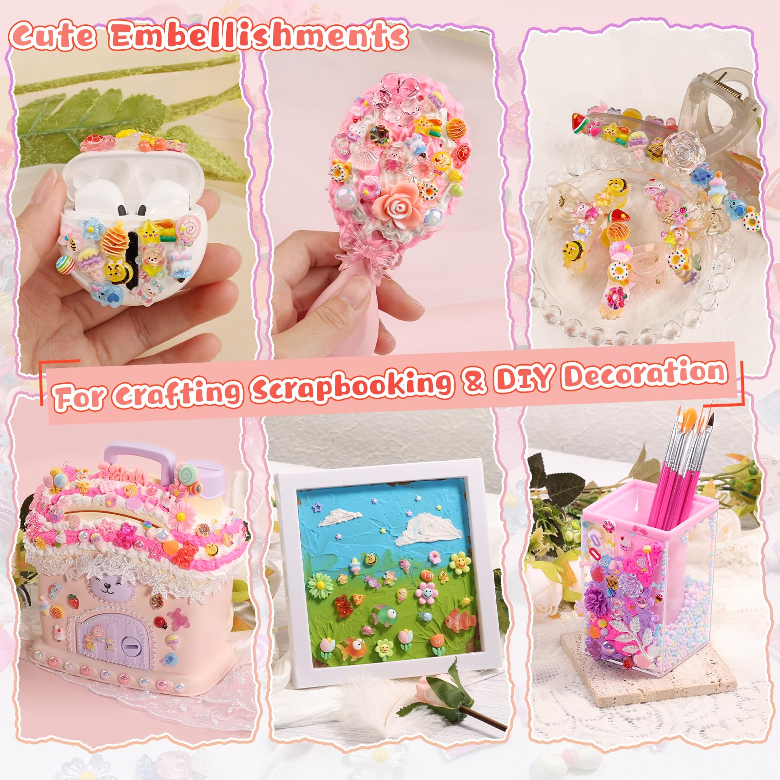 Kikonoke fade-resistant resin flatback charms stay vibrant and nail-safe.