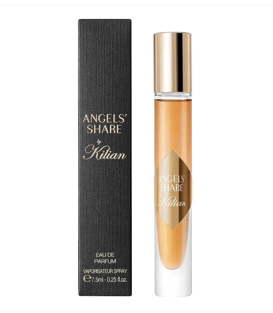 Kilian Angels' Share travel bottle — portable luxury for on-the-go scent craving.