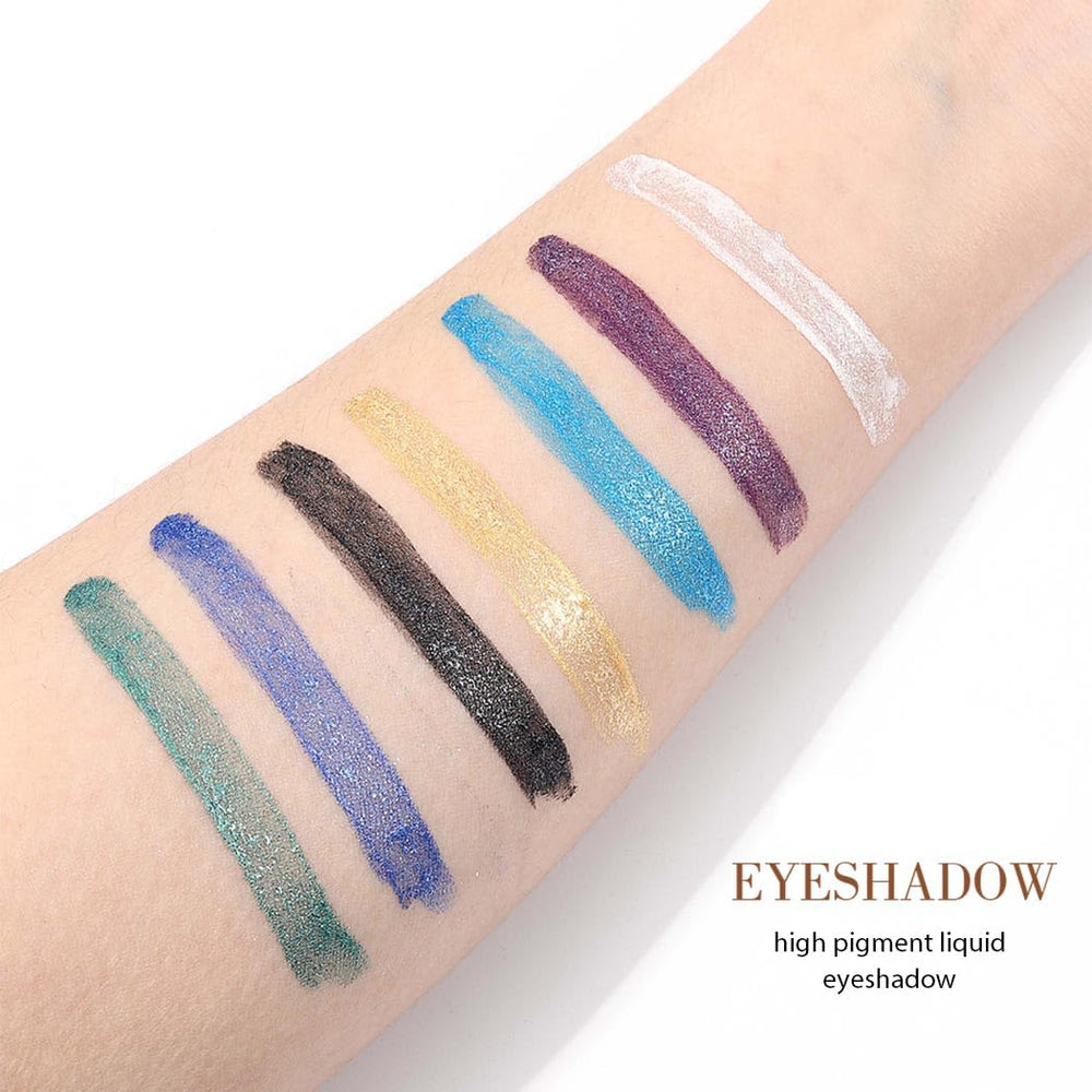 Kilshye glitter liquid eyeshadow waterproof finish resists smudging