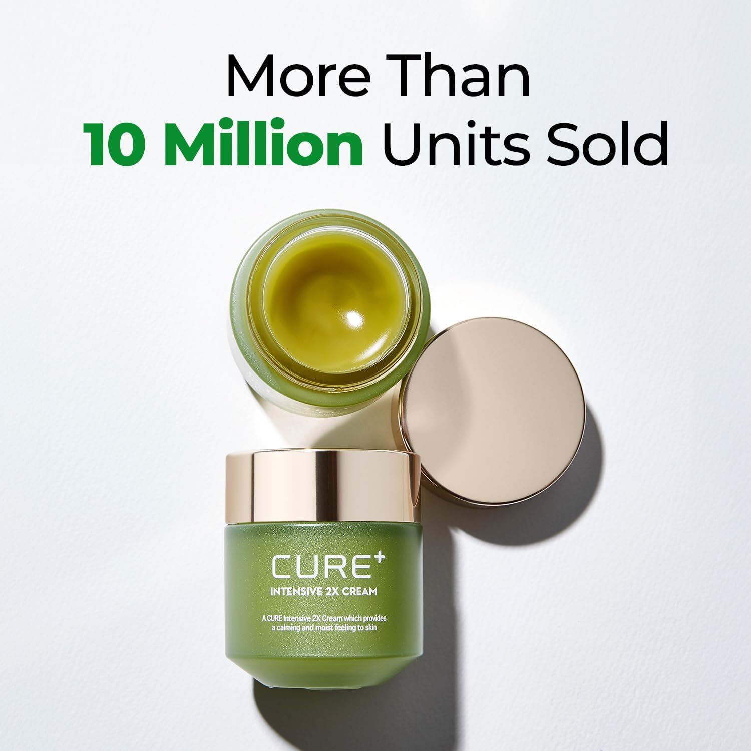 Kim Jeong Moon Aloe Cure Intensive 2X Cream jar open, illustrating soothing moisture.
