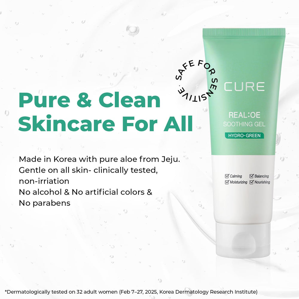 Kim Jeong Moon Aloe CURE Jeju aloe label signals clean, vegan skincare.