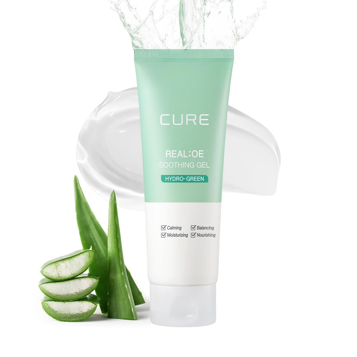 Kim Jeong Moon Aloe CURE gel bottle for quick face and body hydration.