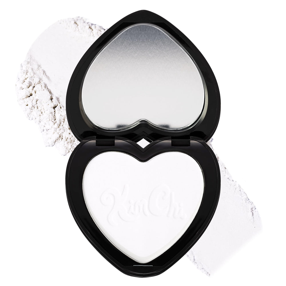 Kimchi Chic Almost Catfished micro pressed powder jar closeup for brightening under eyes