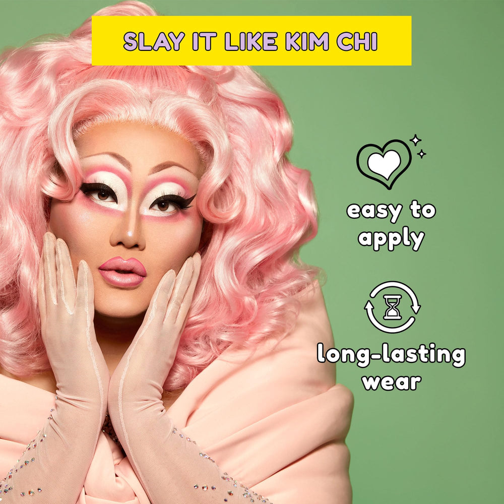 Kimchi Chic Almost Catfished no-flashback finish demonstrated on skin for natural photos