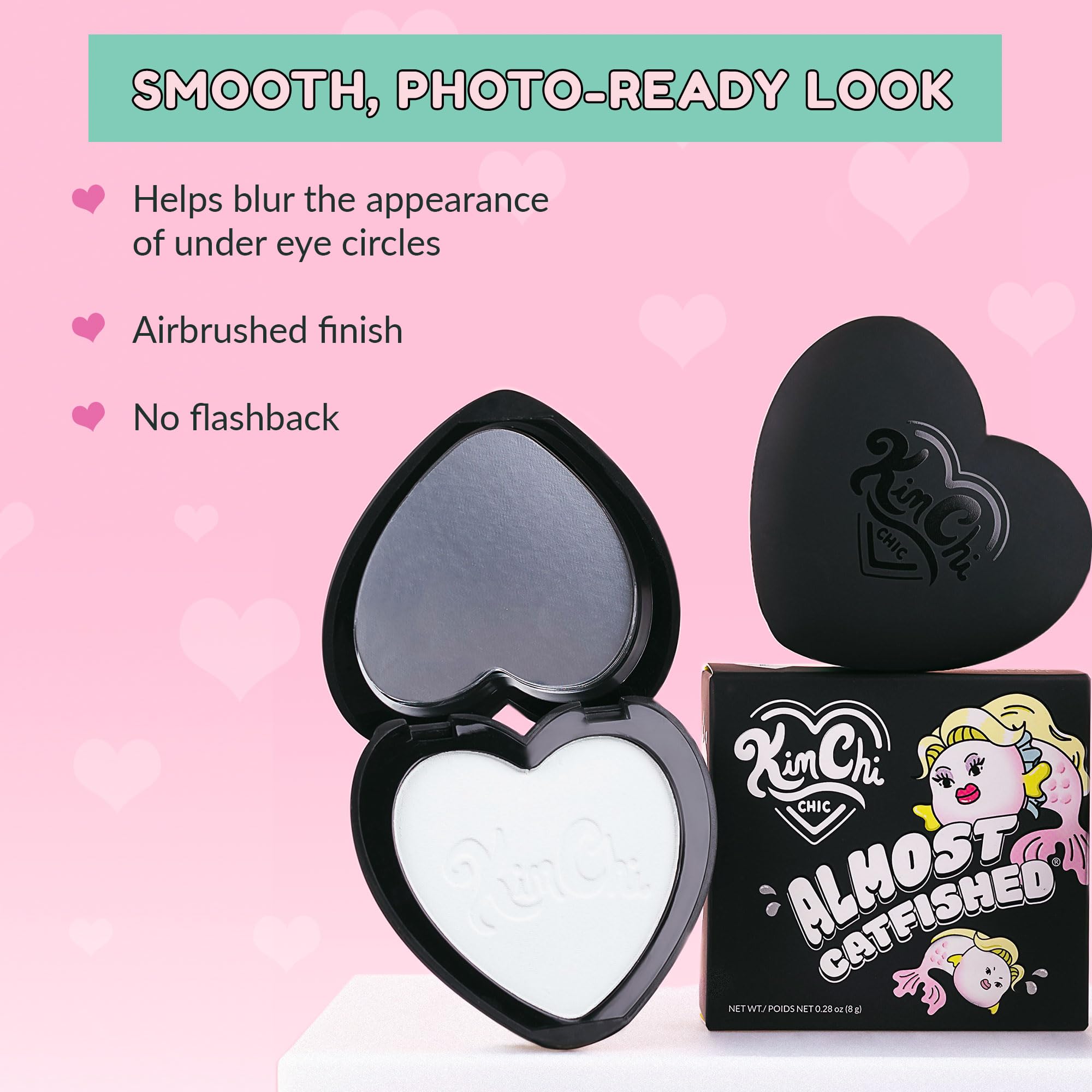 Kimchi Chic Almost Catfished under-eye brightening application showing smooth finish