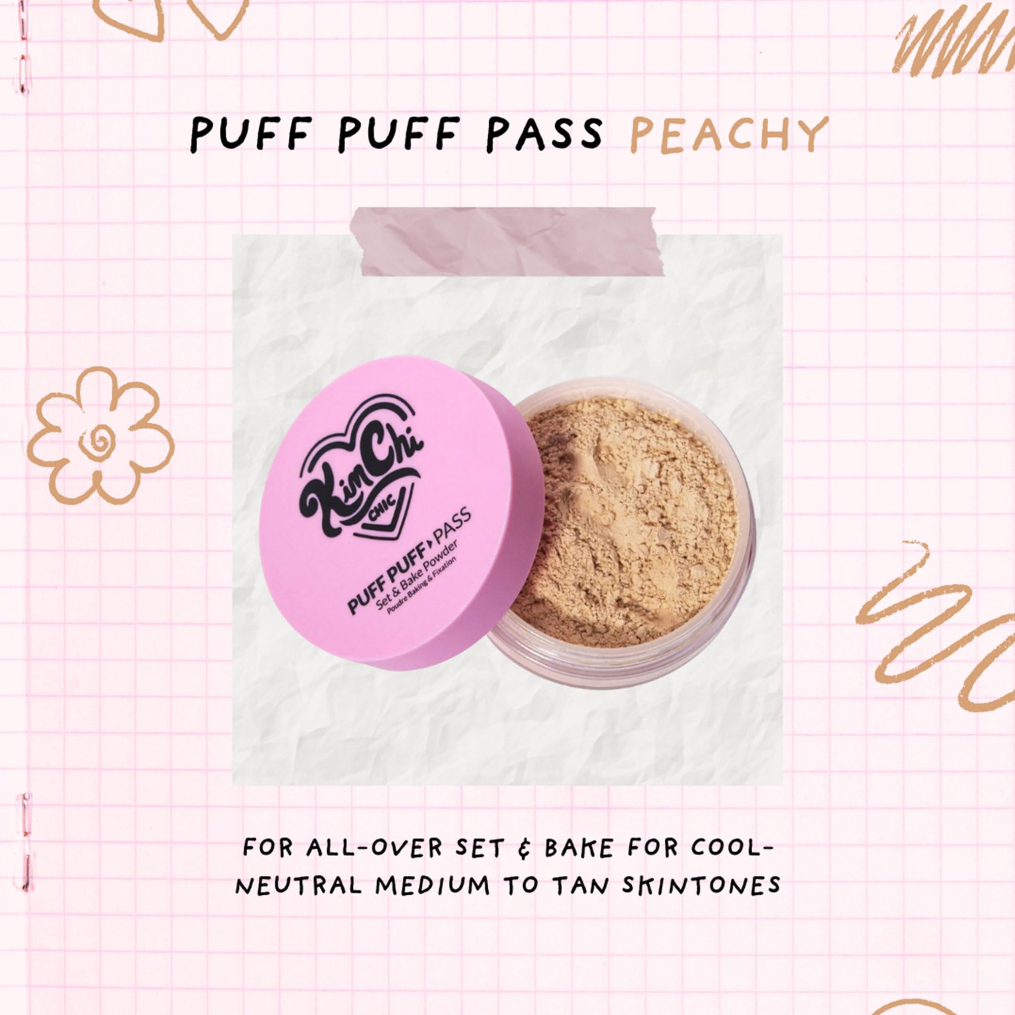 Kimchi Chic Puff Puff Pass powder close-up texture reveals matte finish.