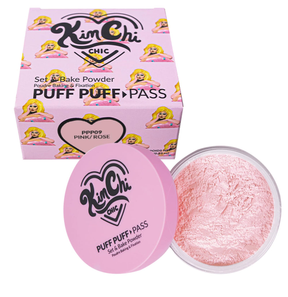 Kimchi Chic Puff Puff Pass set bottle for a natural matte pink makeup base