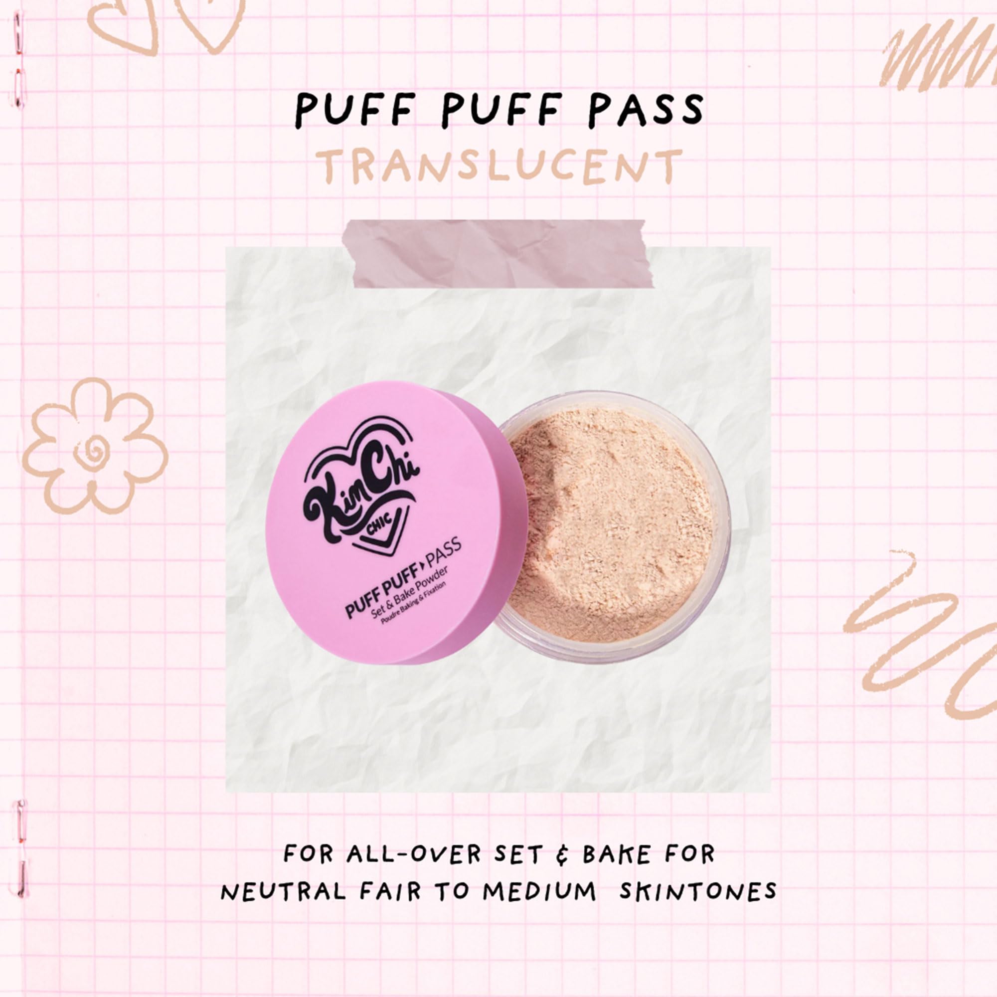 Kimchi Chic Puff Puff Pass Set translucent veil for even skin tone
