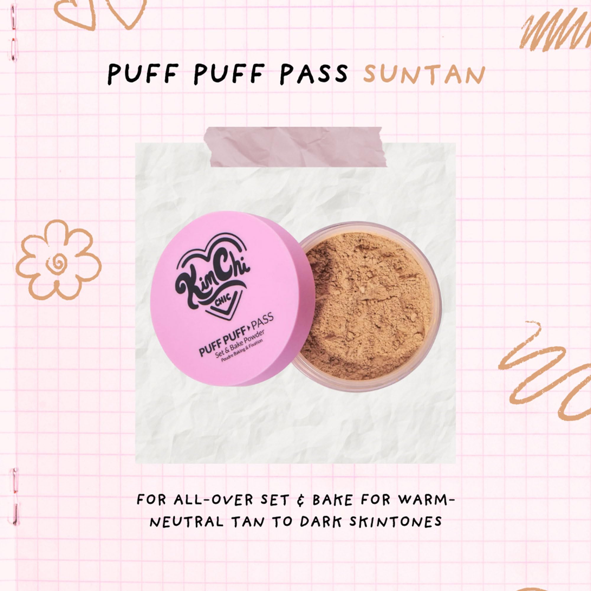 Kimchi Chic Puff Puff Pass Suntan 05 swatch showing warm tone