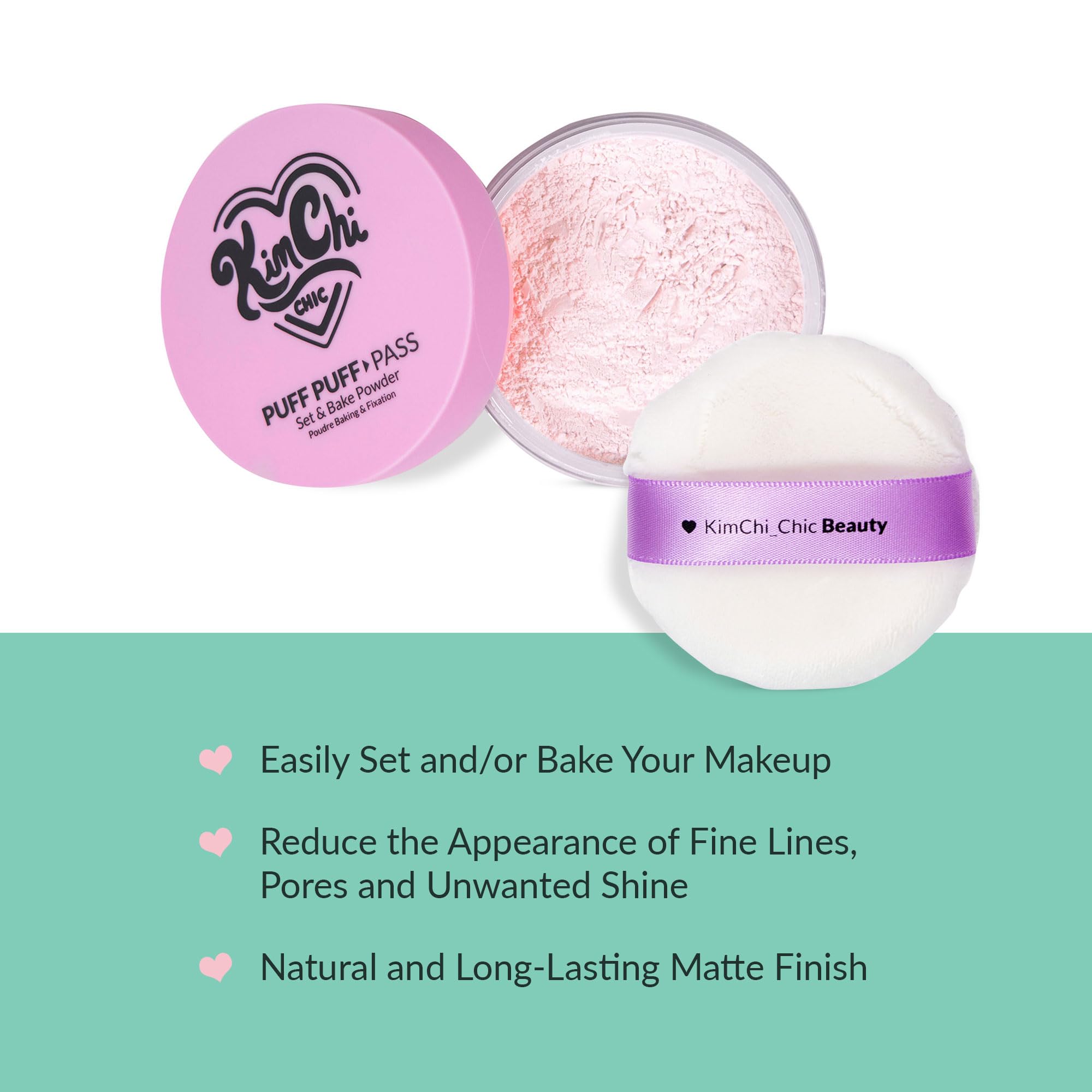 Kimchi Chic Puff Puff Pass velour puff enables precise powder application