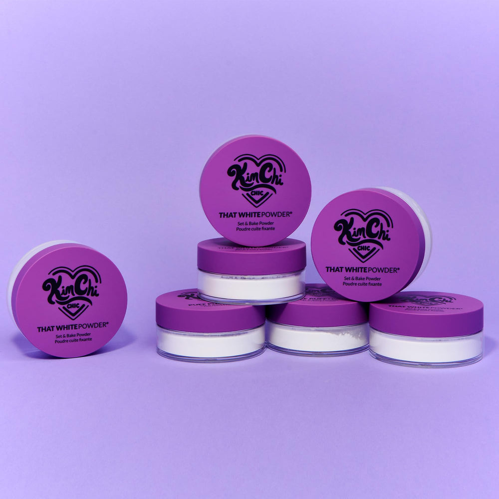 Kimchi Chic WhitePowder Set under-eye baking setup for brighter, long-lasting wear.