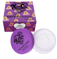 Kimchi Chic WhitePowder Set packaging photo highlighting vegan formula for clean makeup prep.