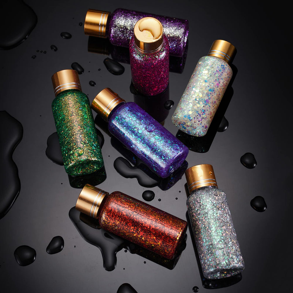KIMIEYE mermaid-inspired glitter look with color options for events.