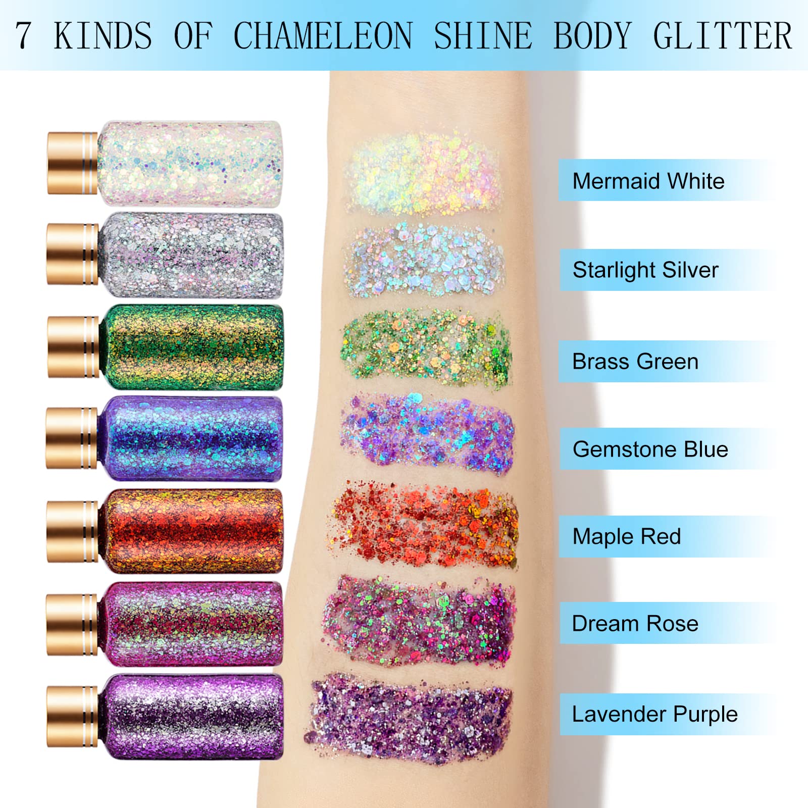 KIMIEYE St. Patrick's Day glitter gel brush enables precise glow.